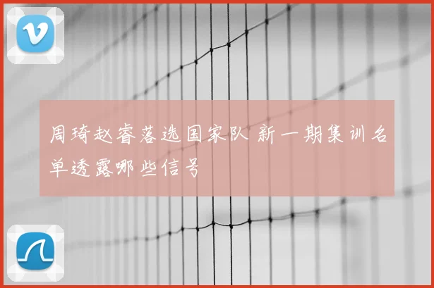周琦赵睿落选国家队 新一期集训名单透露哪些信号